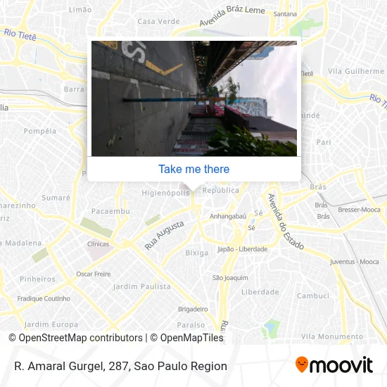 R. Amaral Gurgel, 287 map