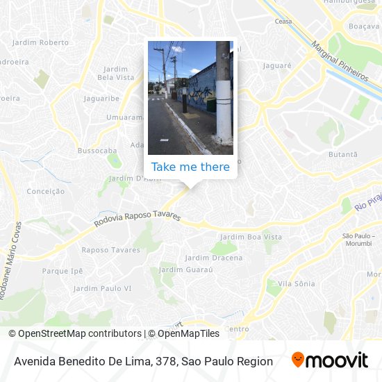 Mapa Avenida Benedito De Lima, 378
