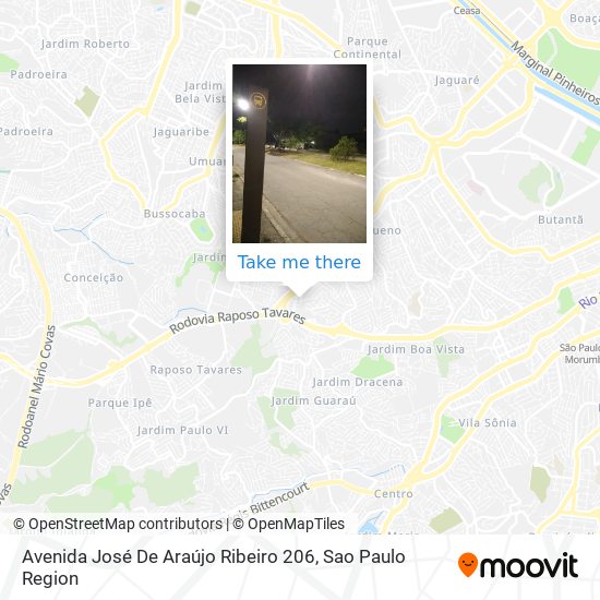Mapa Avenida José De Araújo Ribeiro 206