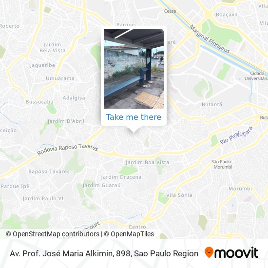 Av. Prof. José Maria Alkimin, 898 map