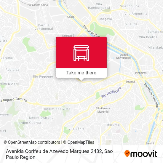 Avenida Corifeu de Azevedo Marques 2432 map