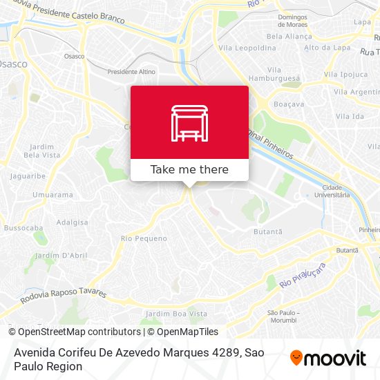 Mapa Avenida Corifeu De Azevedo Marques 4289