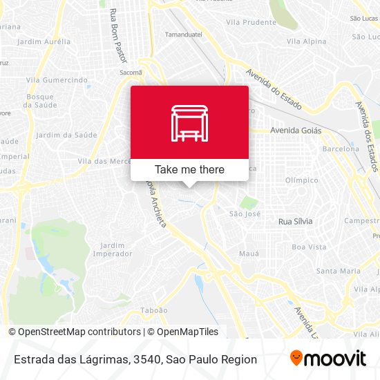 Estrada das Lágrimas, 3540 map