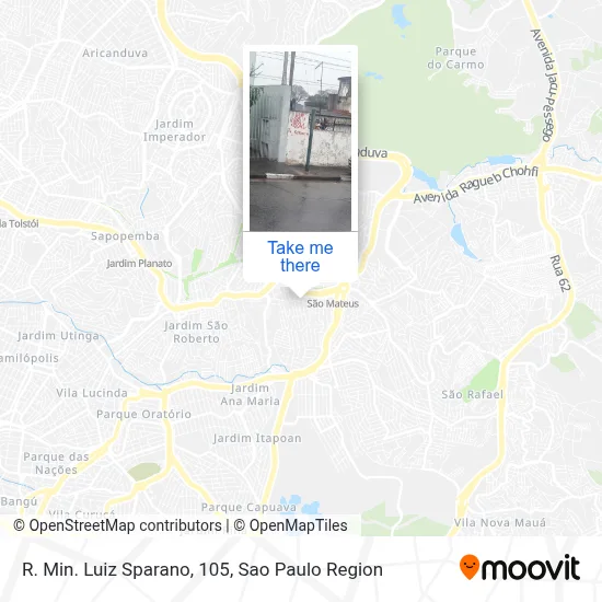 R. Min. Luiz Sparano, 105 map