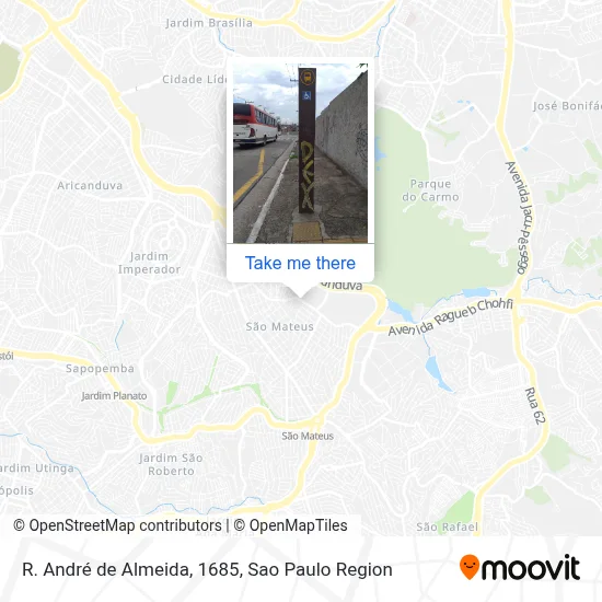 R. André de Almeida, 1685 map