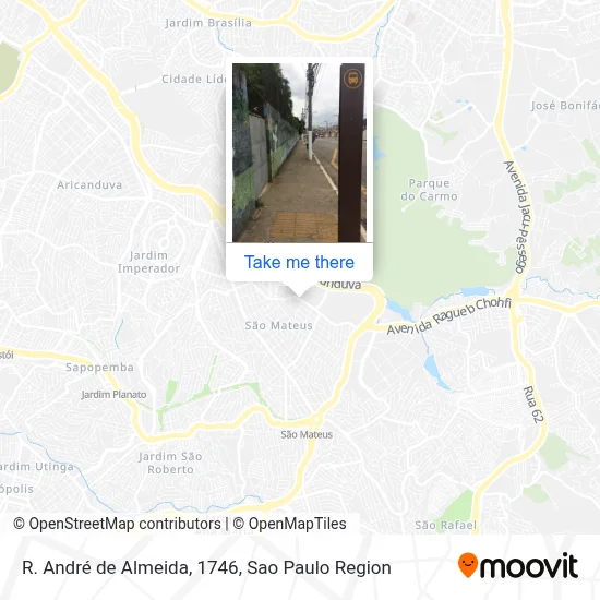 R. André de Almeida, 1746 map