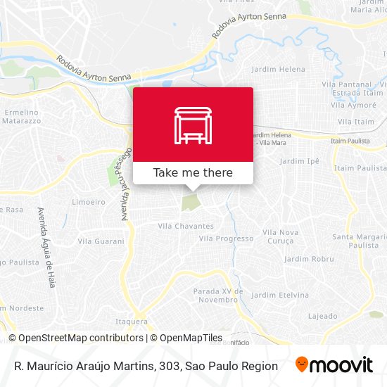 R. Maurício Araújo Martins, 303 map