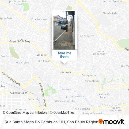 Rua Santa Maria Do Cambucá 101 map