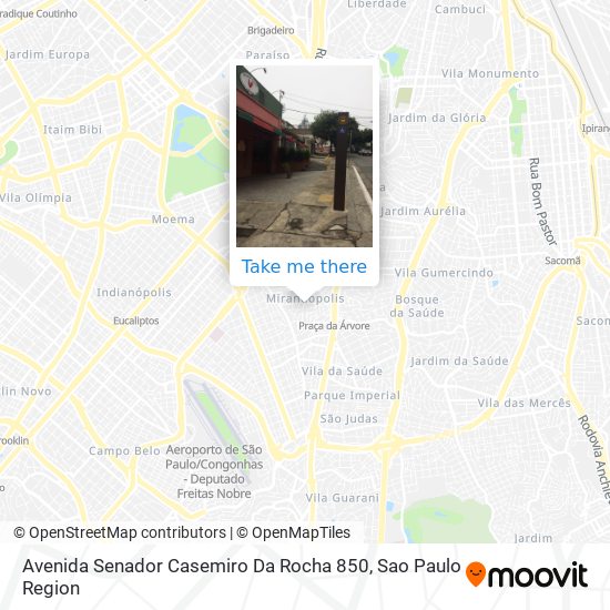 Mapa Avenida Senador Casemiro Da Rocha 850