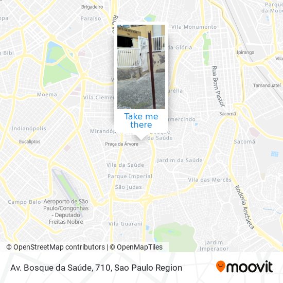 Mapa Av. Bosque da Saúde, 710