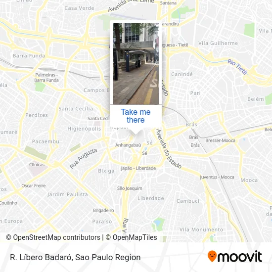 R. Líbero Badaró map