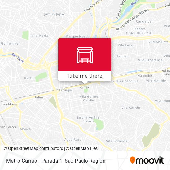 Metrô Carrão - Parada 1 map
