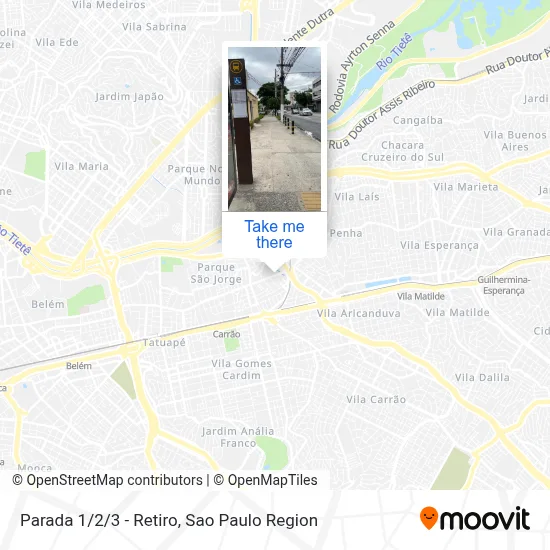 Parada 1/2/3 - Retiro map