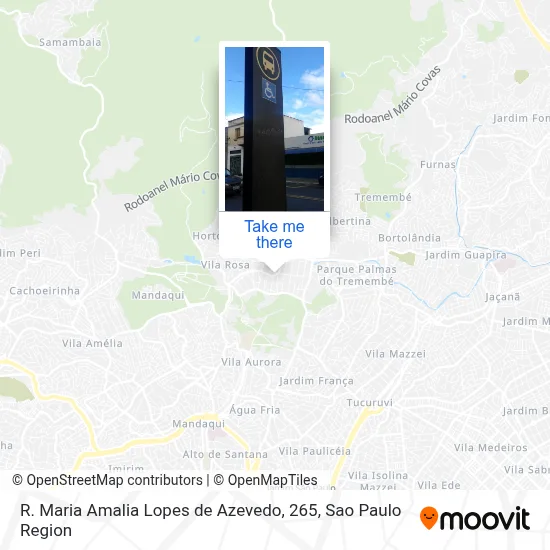 R. Maria Amalia Lopes de Azevedo, 265 map