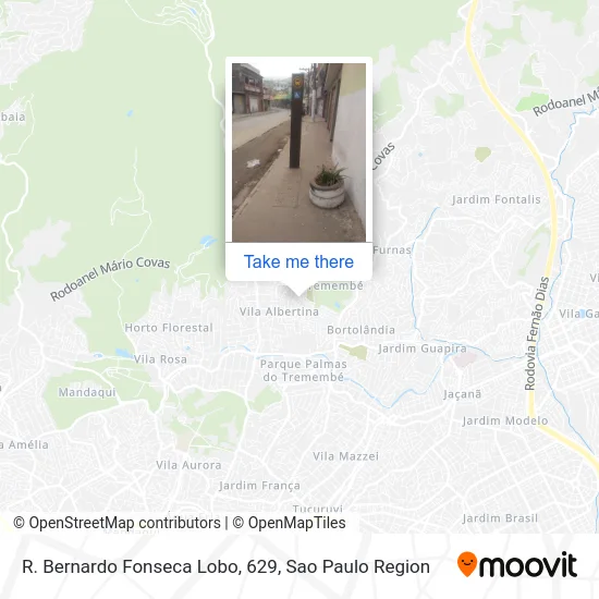 R. Bernardo Fonseca Lobo, 629 map