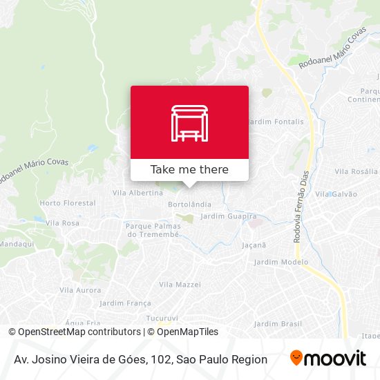 Mapa Av. Josino Vieira de Góes, 102