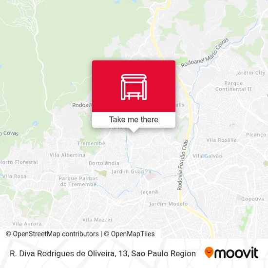 R. Diva Rodrigues de Oliveira, 13 map