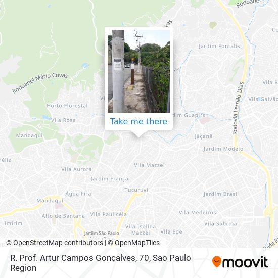 R. Prof. Artur Campos Gonçalves, 70 map