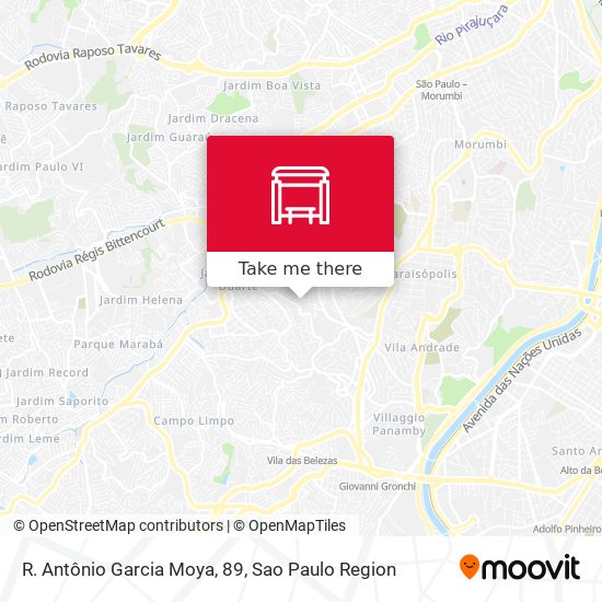 R. Antônio Garcia Moya, 89 map