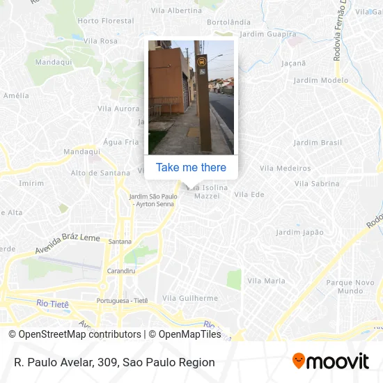 R. Paulo Avelar, 309 map