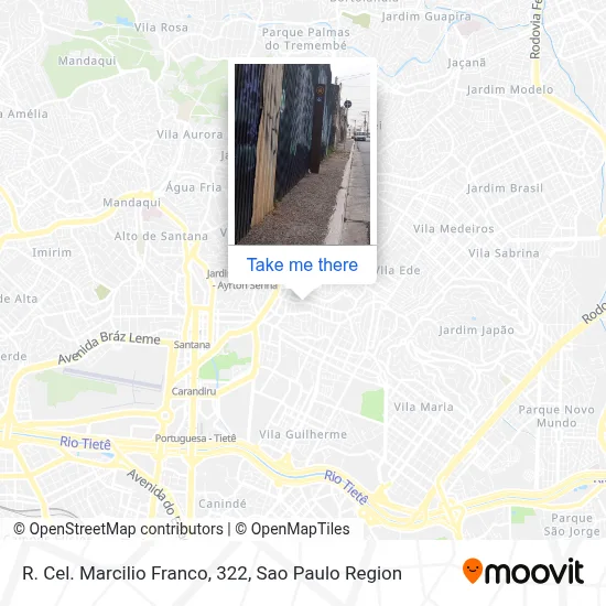 R. Cel. Marcilio Franco, 322 map