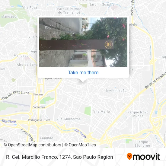 R. Cel. Marcilio Franco, 1274 map