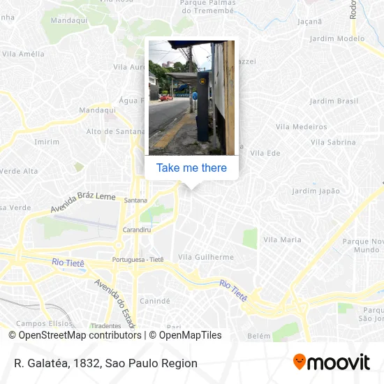 R. Galatéa, 1832 map