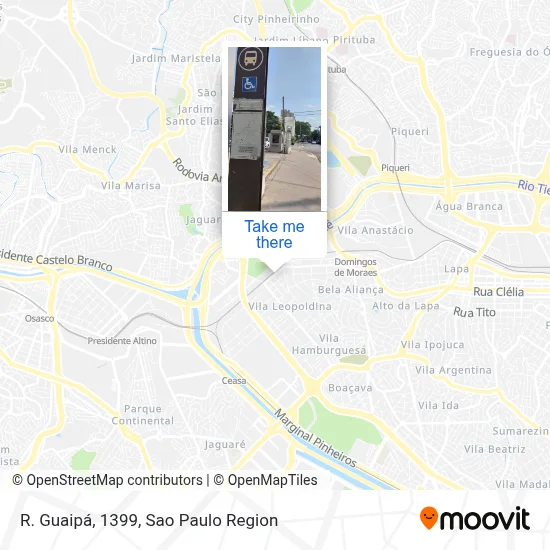 R. Guaipá, 1399 map