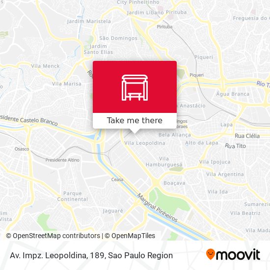 Av. Impz. Leopoldina, 189 map