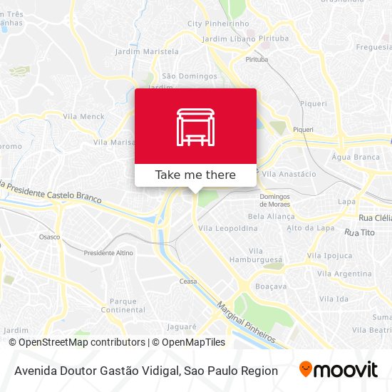 Avenida Doutor Gastão Vidigal map