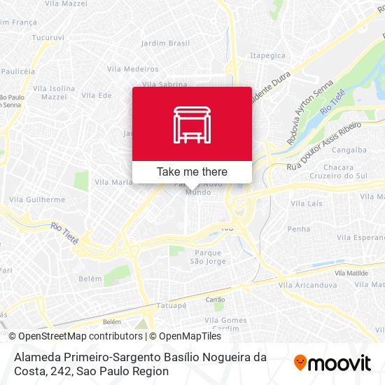 Alameda Primeiro-Sargento Basílio Nogueira da Costa, 242 map