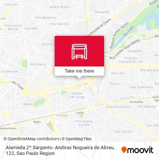Mapa Alameda 2º Sargento. Andiras Nogueira de Abreu, 122