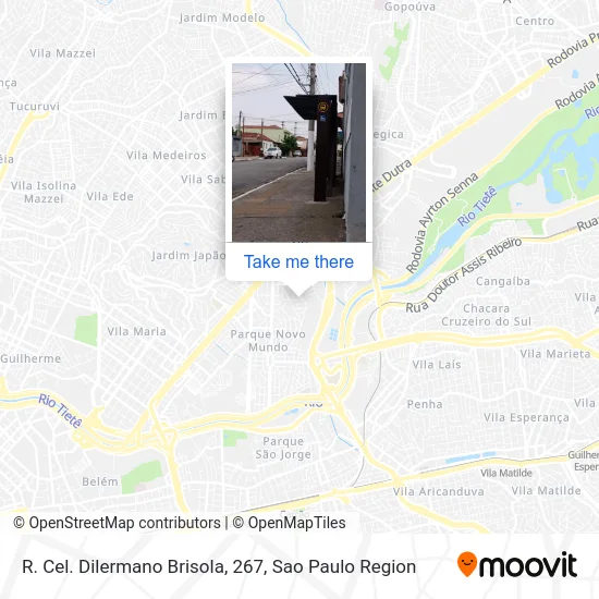 R. Cel. Dilermano Brisola, 267 map