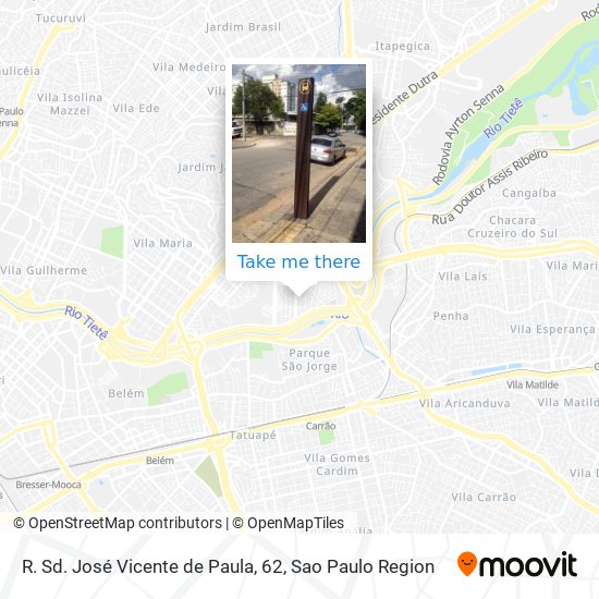 R. Sd. José Vicente de Paula, 62 map