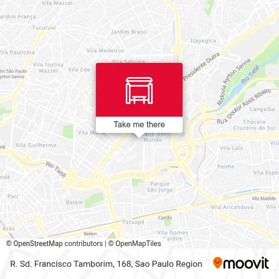 R. Sd. Francisco Tamborim, 168 map