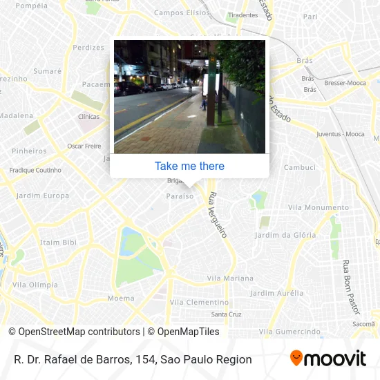 R. Dr. Rafael de Barros, 154 map