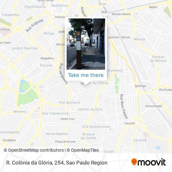 R. Colônia da Glória, 254 map