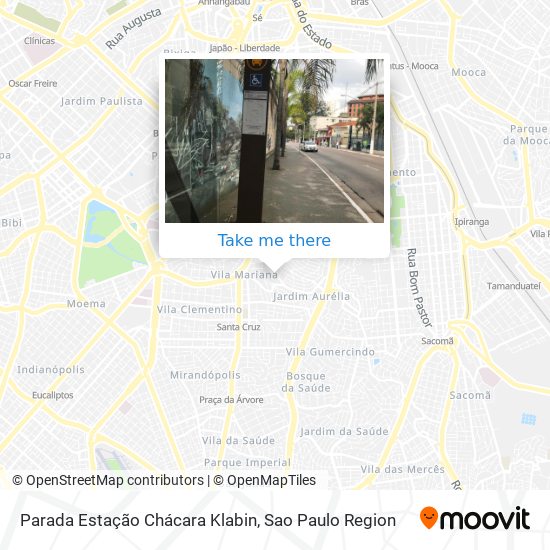 Mapa Parada Estação Chácara Klabin