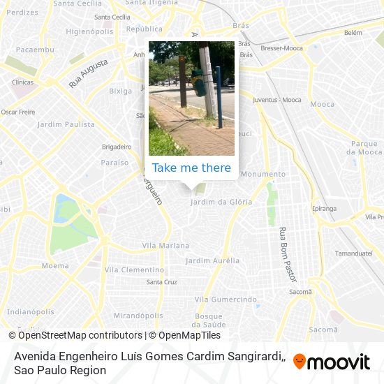 Mapa Avenida Engenheiro Luís Gomes Cardim Sangirardi,
