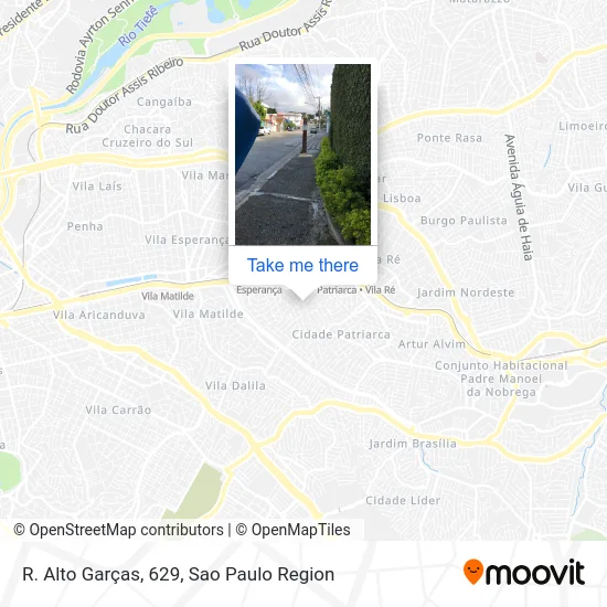 R. Alto Garças, 629 map