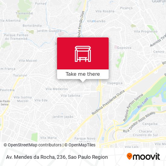 Mapa Av. Mendes da Rocha, 236