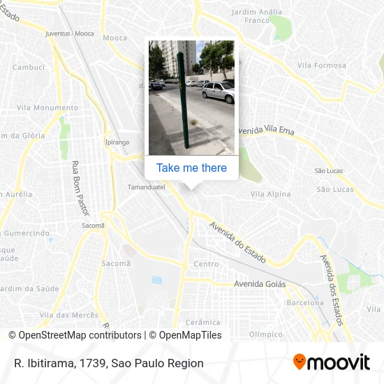 R. Ibitirama, 1739 map