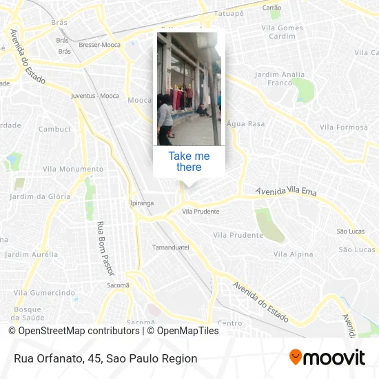 Rua Orfanato, 45 map