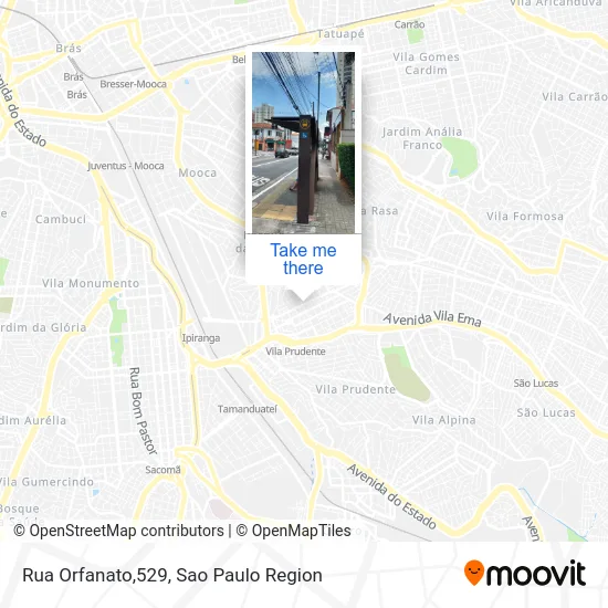 Rua Orfanato,529 map