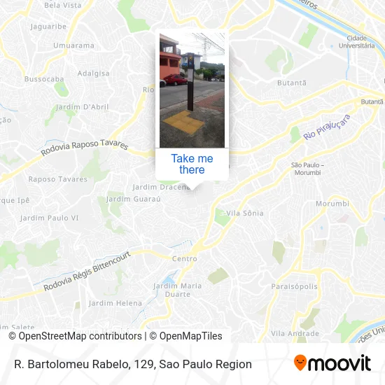 R. Bartolomeu Rabelo, 129 map