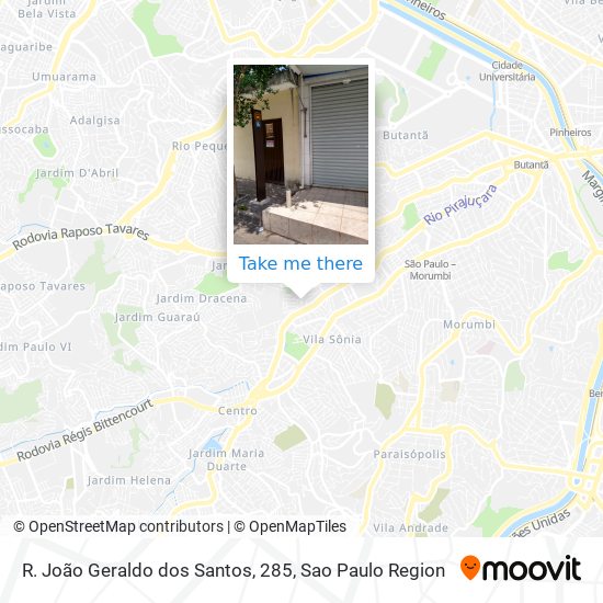 R. João Geraldo dos Santos, 285 map