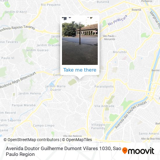 Avenida Doutor Guilherme Dumont Vilares 1030 map