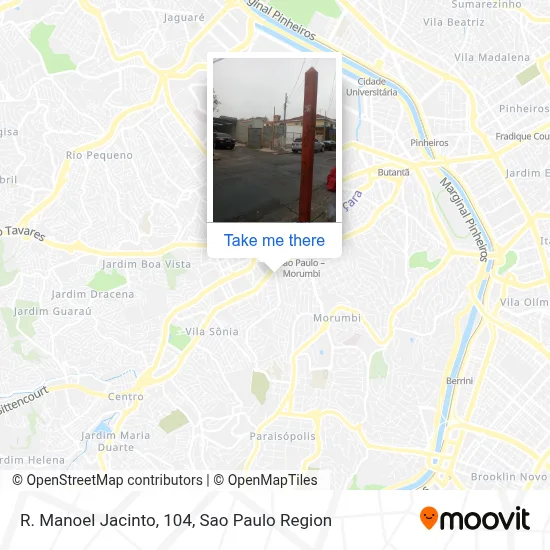 R. Manoel Jacinto, 104 map