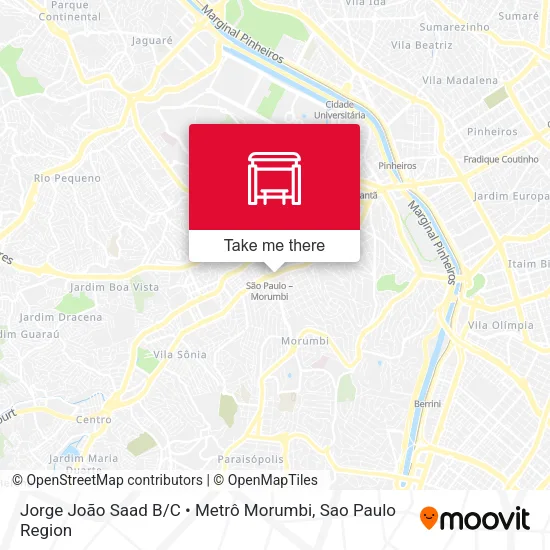 Jorge João Saad B / C • Metrô Morumbi map