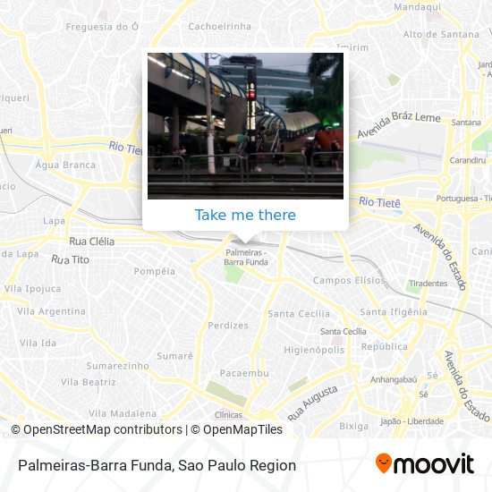 Palmeiras-Barra Funda map